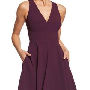 Dress the Population Catalina fit and flare plum dress size SMALL S